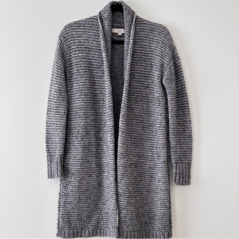 Gray Striped Women's Sweater